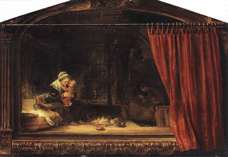 Rembrandt Peale The Holy Family with a Curtain oil painting picture